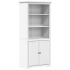 Bibliotecă "bodo", alb, 82x40x173 cm, lemn masiv de pin