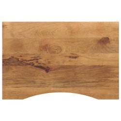 Blat birou cu decupaj curbat 80x50x2,5 cm lemn masiv mango brut