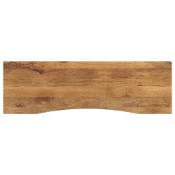 Blat birou cu decupaj curbat 160x50x2,5cm lemn masiv mango brut