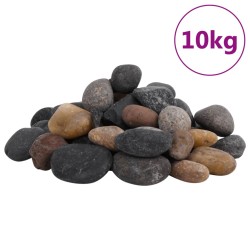 Pietricele lustruite, 10 kg, culori mixte, 5-8 cm