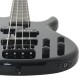 Chitara bass electrică începători, cu husă, negru, 4/4 46"