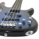 Chitara bass electrică începători, husă, albastru/negru 4/4 46"