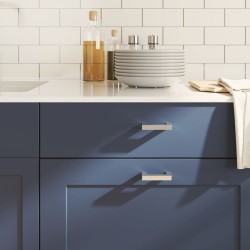 Mânere de dulap, 10 buc., argintiu, 64 mm, oțel inoxidabil