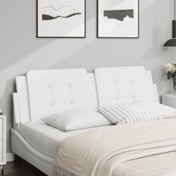 Pernă pentru tăblie pat, alb, 160 cm, piele artificială