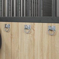 Inele de prindere cu plăci, 3 buc., argintiu, oțel