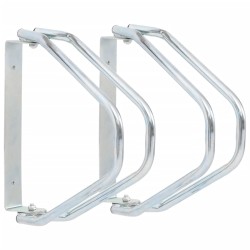 Suport biciclete montat pe perete, 2 buc., oțel galvanizat