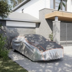 Husă auto de sedan protecție grindină complet, gri/argintiu xxl