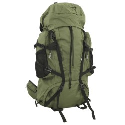 Rucsac de drumeție, verde kaki, 80 l, țesătură oxford