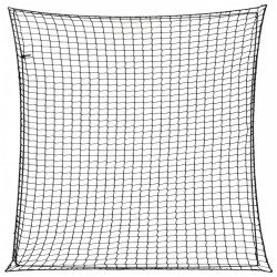 Plasă de remorcă cu funie elastică, negru, 4x4 m, pp