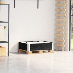 Ramă pentru paleți, negru, 80x60 cm, lemn masiv de pin