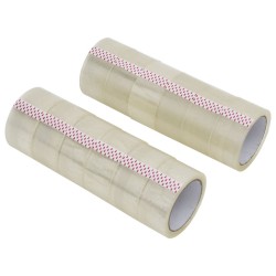 Bandă adezivă de ambalare, 12 buc., transparentă, 48 mm x 66 m
