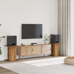 Noptiere, 2 buc., lemn vechi, 30x30x60 cm, lemn prelucrat