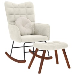 Balansoar cu scaun, catifea crem