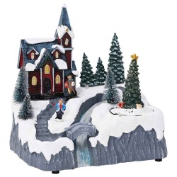 Decorațiune sat de crăciun multicolour 20,5 x 17 x 21 cm