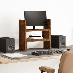 Organizator birou, stejar fumuriu, 40x17x41 cm, lemn prelucrat