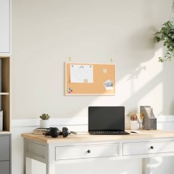 Placă de plută cu cadru din lemn masiv de pin 60x40 cm