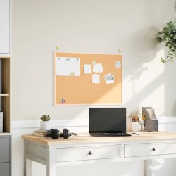 Placă de plută cu cadru din lemn masiv de pin 80x55 cm