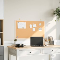 Placă de plută cu cadru din lemn masiv de pin 100x55 cm