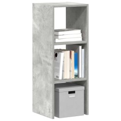 Bibliotecă stivuabilă gri beton 30x30x80 cm lemn prelucrat