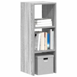 Bibliotecă stivuabilă gri sonoma 30x30x80 cm lemn prelucrat