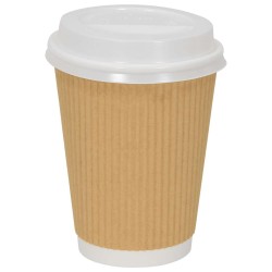 Capace pentru cești cafea hârtie 12 oz și 16 oz 1000 buc. alb