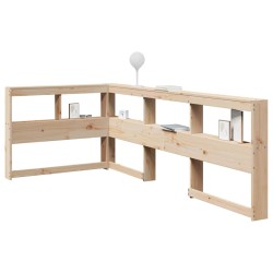 Bibliotecă tăblie în formă de l, 90 cm, lemn masiv de pin