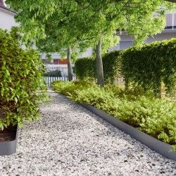 Borduri de gazon 10 buc antracit 15x103 cm oțel laminat la rece