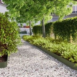 Borduri de gazon 10 buc verde olive oțel laminat la rece