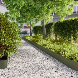 Borduri de gazon 10 buc verde olive oțel laminat la rece