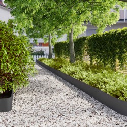Borduri de gazon 30 buc negru 20x103 cm oțel laminat la rece