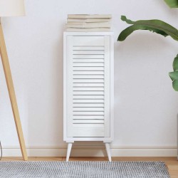 Ușă de dulap cu jaluzele alb 69x29,5 cm