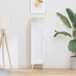 Ușă de dulap cu grilaj alb 99x29,5 cm