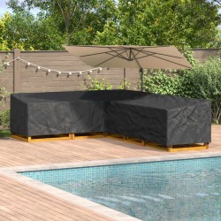 Husă pentru mobilă negru 355 x 275 x 80 cm material oxford 420d