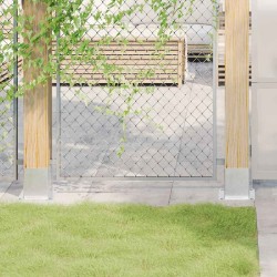 Baze stâlp pătrate 12 buc argintiu 101x101 mm oțel galvanizat