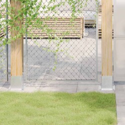 Baze stâlp pătrate 12 buc argintiu 121x121 mm oțel galvanizat