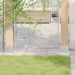 Baze stâlp pătrate 4 buc argintiu 141x141 mm oțel galvanizat