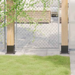 Baze stâlp pătrate 4 buc antracit oțel acoperit cu pulbere