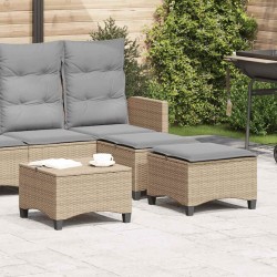 Scaune de grădină cu perne 2 buc bej 55x55x36 cm poly ratan