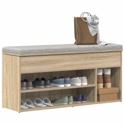 Bancă de pantofi stejar sonoma 102x30,5x45 cm lemn prelucrat