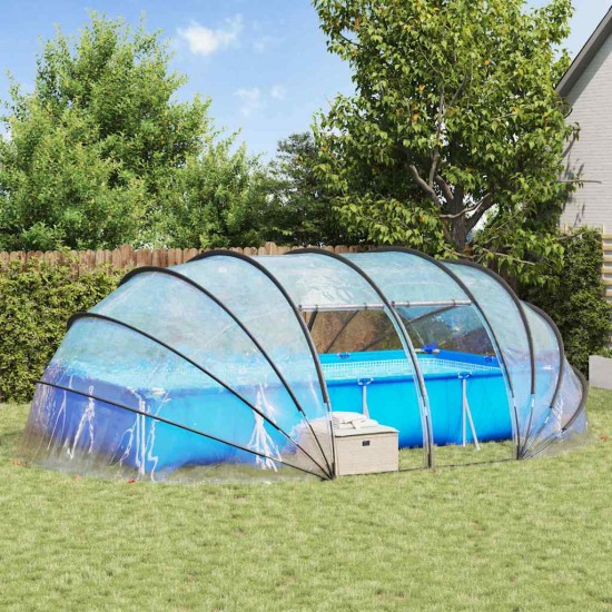 Cort pentru piscină transparent 538 x 440 x 204 cm pvc