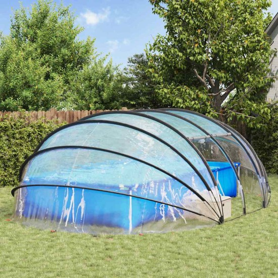 Cort pentru piscină transparent 538 x 440 x 204 cm pvc