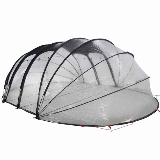 Cort pentru piscină transparent 538 x 440 x 204 cm pvc