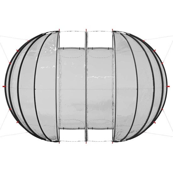 Cort pentru piscină transparent 538 x 440 x 204 cm pvc