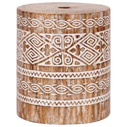 Bază pentru umbrelă alb spălăcit ø34 x 40 cm lemn masiv