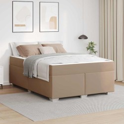 Cadru de pat cappuccino 140 x 200 cm piele artificială