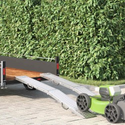 Rampă de încărcare 200 kg 2 pcs argintiu 186 x 23 x 4,5 cm