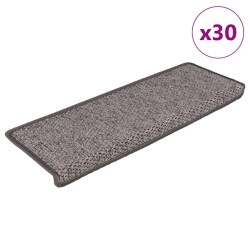 Covoraș scări autoadeziv 30 buc. gri&bej 65x21x4cm aspect sisal