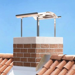 Capac pentru șemineu argintiu 59.5 x 50 x 36.5 cm