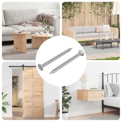 Cuie pentru lemn 2 pcs argintiu ø 3 x 15 mm metal