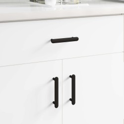 Mâner pentru dulap 2 pcs negru 121 x 16.6 x 28.3 mm fier